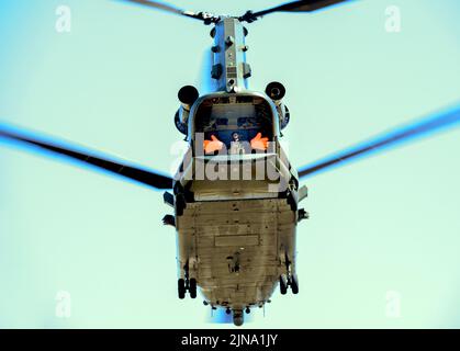RAF Chinook Display Team al Royal International Air Tattoo Foto Stock