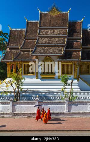 Wat Mai Suwannaphumaham, Luang Prabang, Laos Foto Stock