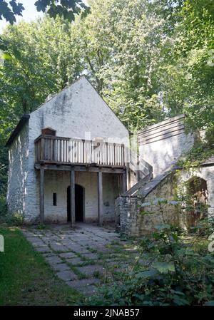 Tudor Merchant's House, museo di St Fagans, Amgueddfa Werin Sain ffagan. Cardiff. Agosto 2022. Estate Foto Stock