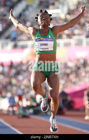 Ruth USORO della Nigeria in The Women's Long Jump - finale ai giochi del Commonwealth a Birmingham nel 2022 Foto Stock