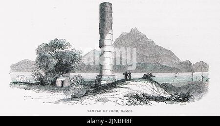 Tempio di Giuno, Samos - Allan Giovanni H - 1843 Foto Stock