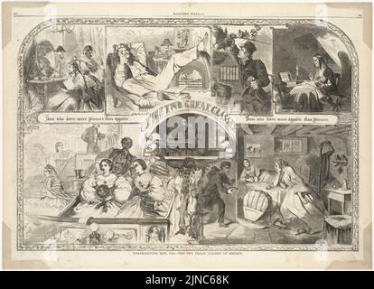 Giorno del Ringraziamento, 1860. -- le due grandi classi della società Foto Stock