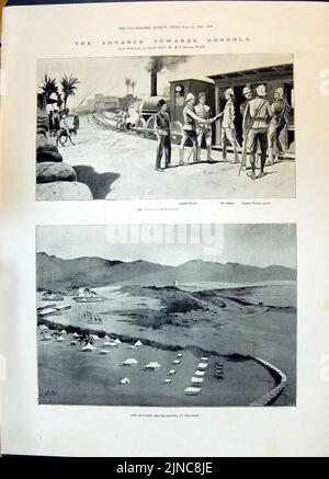 L'avanzamento verso Dongola - dagli schizzi del nostro artista speciale, MR. H. C. Seppings Wright, The Illustrated London News, 29 giugno 1896 Foto Stock