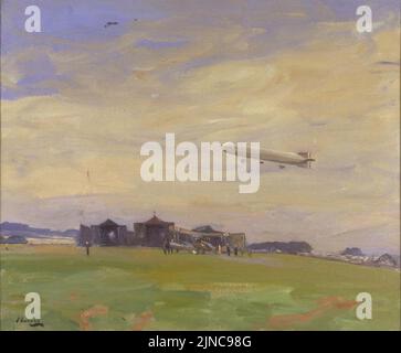 Il Aerodrome, East Fortune, North Berwick, 1918 da John Lavery Foto Stock