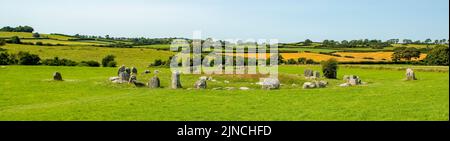 Ballynoe Stone Circle, Downpatrick, Irlanda del Nord Foto Stock