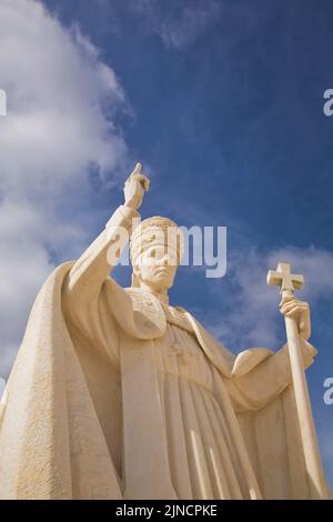 Statua di Papa Pio XII a Fatima, Portogallo. Foto Stock