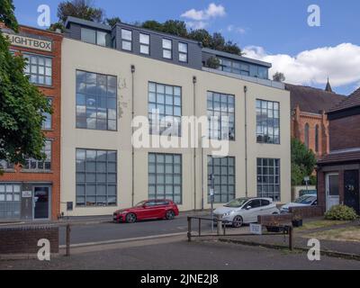 Il Lightbox, un elegante condominio costruito appositamente dal 2002, Duke Street, Northampton, Regno Unito Foto Stock