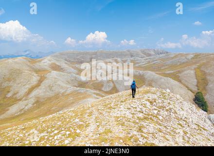 Monte Nuria (Italia) - i monti Nuria e Nurietta sono due vette di quasi 1900 metri all'interno della catena appenninica dei Monti del Cicolano, Rieti Foto Stock