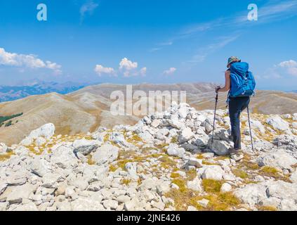 Monte Nuria (Italia) - i monti Nuria e Nurietta sono due vette di quasi 1900 metri all'interno della catena appenninica dei Monti del Cicolano, Rieti Foto Stock