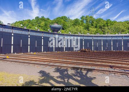 Editoriale: BOCHUM, RENANIA SETTENTRIONALE-VESTFALIA, GERMANIA, 12 GIUGNO 2022 - al centro della stazione ferroviaria nel museo ferroviario di Bochum Foto Stock