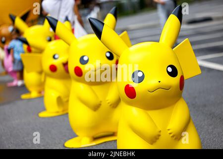 Seul, Corea del Sud. 11th ago, 2022. Pikachu Parade, Pokemon durante l'ePrix di Seul 2022, 10th° meeting del Campionato del mondo ABB FIA Formula e 2021-22, sul circuito di Seul Street dal 12 al 14 agosto, a Seul, Corea del Sud - Foto Julien Delfosse/DPPI Credit: DPPI Media/Alamy Live News Credit: DPPI Media/Alamy Live News Foto Stock