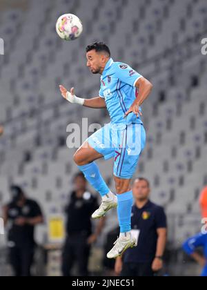 ISTANBUL - Mahmoud Ahmed Ibrahim Hassan ( Trezeguet ) di Trabzonspor COME durante la partita turca Super Lig tra Istanbulspor AS e Trabzonspor COME allo stadio Ataturk Olimpiyat il 5 agosto 2022 a Istanbul, Turchia. ANP | altezza olandese | GERRIT DA COLONIA Foto Stock