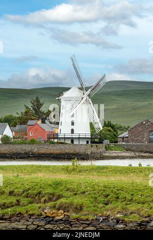 Mulino a vento a Blennerville, vicino Tralee, Co. Kerry, Irlanda Foto Stock