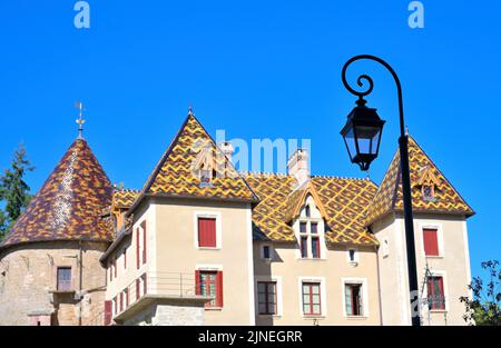 Il castello di Margherita di Borgogna - Regina di Francia, Couches FR Foto Stock