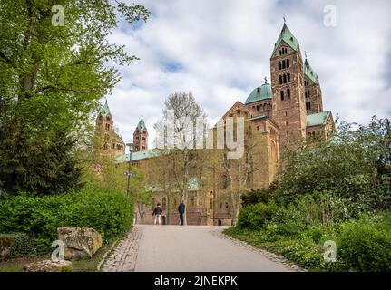 Estremità est della Cattedrale di Speyer Foto Stock