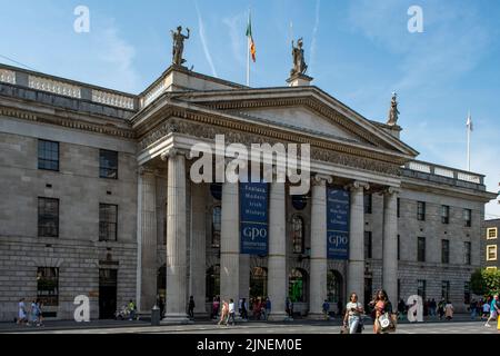 L'Ufficio Generale delle Poste, O'Connell Street, Dublin, Irlanda Foto Stock