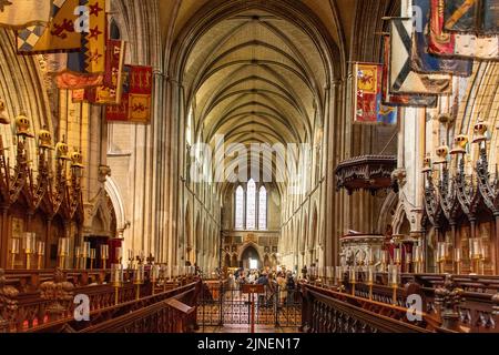 All'interno della Cattedrale di San Patrizio, Dublino, Irlanda Foto Stock