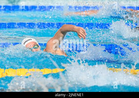 Roma, Italia. 11th ago, 2022. ROMA, ITALIA - 11 AGOSTO: Atleta durante il freestyle femminile 100m all'European Aquatics Roma 2022 allo Stadio del Nuoto il 11 agosto 2022 a Roma (Foto di Nikola Krstic/Orange Pictures) Credit: Orange Pics BV/Alamy Live News Foto Stock