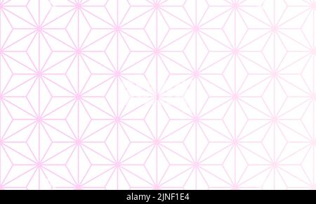 Rosa gradazione giapponese modello canapa foglia Illustrazione Vettoriale