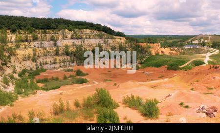 Veduta d'area della miniera di bauxite a Gant, Ungheria Foto Stock