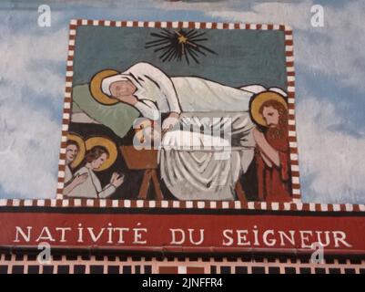 Église du Vieux Bourg à Saint Eloy-les-Mines, XI e siècle, Puy-De-Dôme, Francia Foto Stock