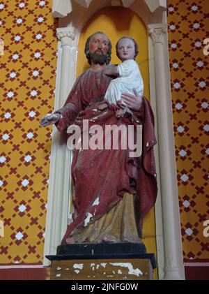 Église du Vieux Bourg à Saint Eloy-les-Mines, XI e siècle, Puy-De-Dôme, Francia Foto Stock