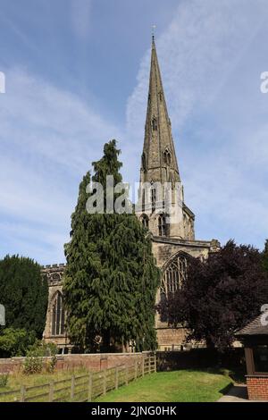 St Oswald's Church, Ashbourne, Derbyshire Foto Stock