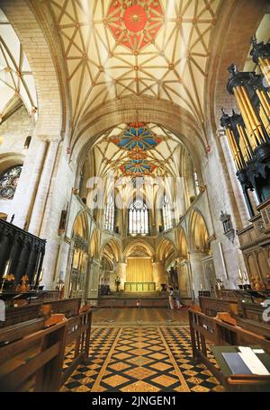 Tewkesbury Abbey Foto Stock