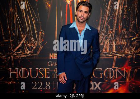 2022-08-11 21:03:07:19 AMSTERDAM - Fabien Frankel del cast della nuova serie HBO Max House of the Dragon durante la sua prima europea. ANP WESLEY DE WIT olanda fuori - belgio fuori Foto Stock