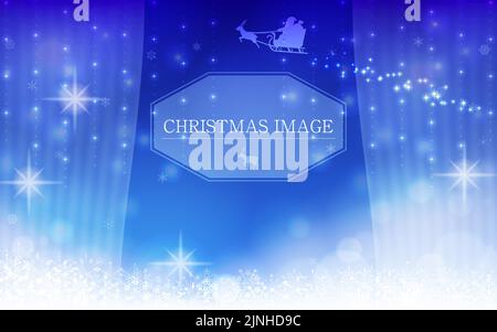 Immagine di sfondo di Natale scintillante materiale con cornice Illustrazione Vettoriale