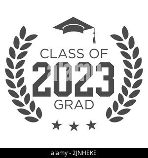 Classe di Laurea 2023 - Laurea Senior Classe di 2023 Illustrazione Vettoriale