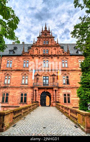Castello di Johannisburg ad Aschaffenburg, Germania Foto Stock