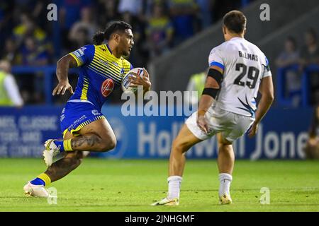 Thomas Mikaele #33 dei Wolves di Warrington in azione Foto Stock