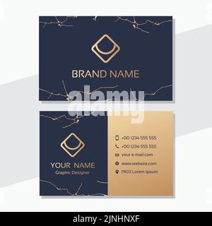 Modello di biglietto da visita creativo moderno Illustrazione Vettoriale