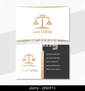 Ufficio legale, Avvocato Services.Business Card modello di progettazione Illustrazione Vettoriale