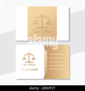 Ufficio legale, Avvocato Services.Business Card modello di progettazione Illustrazione Vettoriale