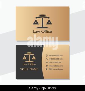 Ufficio legale, Avvocato Services.Business Card modello di progettazione Illustrazione Vettoriale