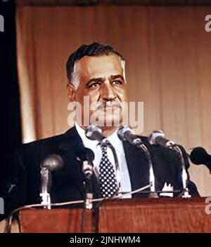 Immagini di alta qualità del presidente dell'Egitto negli anni cinquanta e sessanta, Gamal Abdel Nasser Foto Stock