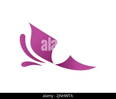 Semplice astratto Flying Butterfly Illustrazione Illustrazione Vettoriale
