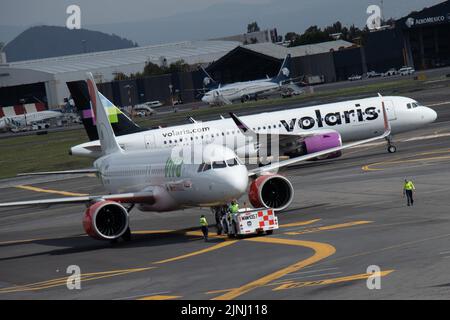 Città del Messico, Città del Messico, Messico. 11th ago, 2022. Agosto 11, 2022. Città del Messico, Messico. Il presidente Andrés Manuel LÃ³pez Obrador ha annunciato che il numero di voli all'aeroporto internazionale Benito JuÃ¡rez di Città del Messico (AICM) sarà ridotto per promuovere l'utilizzo del nuovo aeroporto internazionale Felipe Ãngeles (AIFA). Il 11 agosto 2022 a Città del Messico, Messico. (Credit Image: © Alex Dalton/eyepix via ZUMA Press Wire) Foto Stock