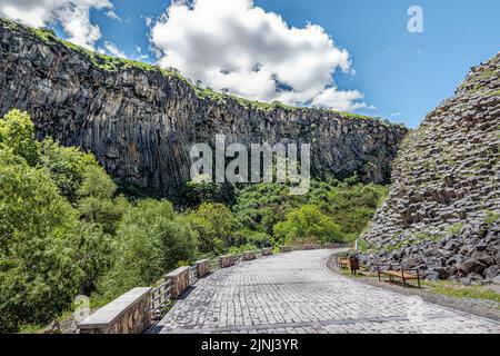 Gorge-valle di Garni regione di Kotayk, vicino al villaggio di Garni, Armenia Foto Stock