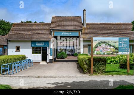 Il centro visitatori Maison de la Baie de Somme a Lanchéres, Francia Foto Stock