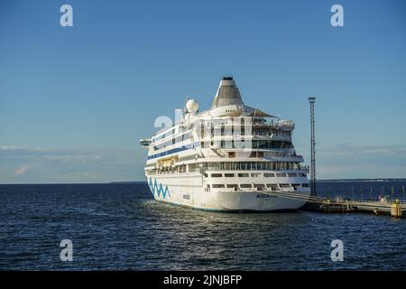 Tallinn, Estonia. 31st luglio, 2022. Aida vita nave da crociera nel porto è visto. (Foto di Vadim Pacajev/Sipa USA) Credit: Sipa USA/Alamy Live News Foto Stock