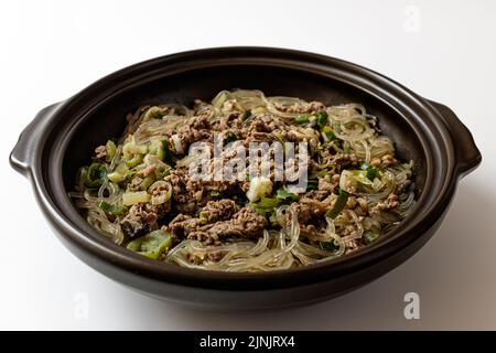Bulgogi in stile Seoul su sfondo bianco Foto Stock