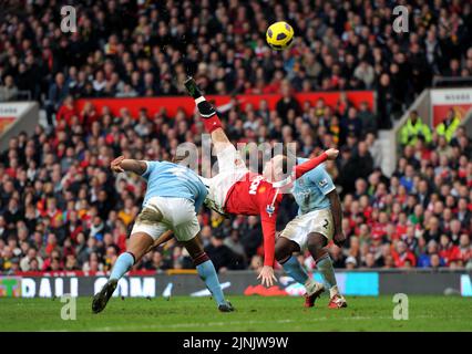 Foto del file datata 12-02-2011 di Wayne Rooney, il secondo marcatore più alto della Premier League, che ha vinto il titolo cinque volte durante un periodo di 13 anni a United, che ha anche visto il successo sia nella Champions League che in Europa League, oltre a sollevare entrambe le coppe nazionali. Data di emissione: Venerdì 12 agosto 2022. Foto Stock