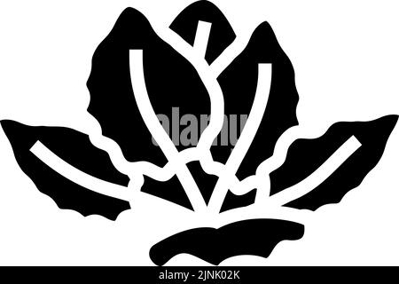 illustrazione del vettore icona glifo tiger lotus Illustrazione Vettoriale