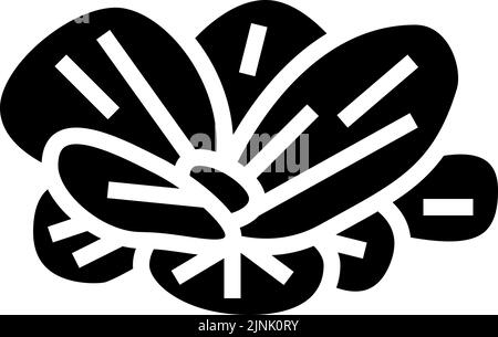 illustrazione vettore icona lattuga glyph acqua Illustrazione Vettoriale