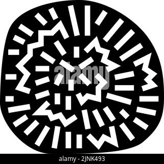 illustrazione vettore icona glifo palla marimo Illustrazione Vettoriale