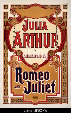 Julia Arthur nel Poster di Shakespeare Romeo e Giulietta (circa 1899) di Strobridge and Co Foto Stock