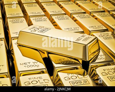 oro, patrimoni, barrette d'oro, oro, lingotto Foto Stock